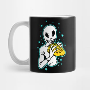 Alien Eating Pizza Mug